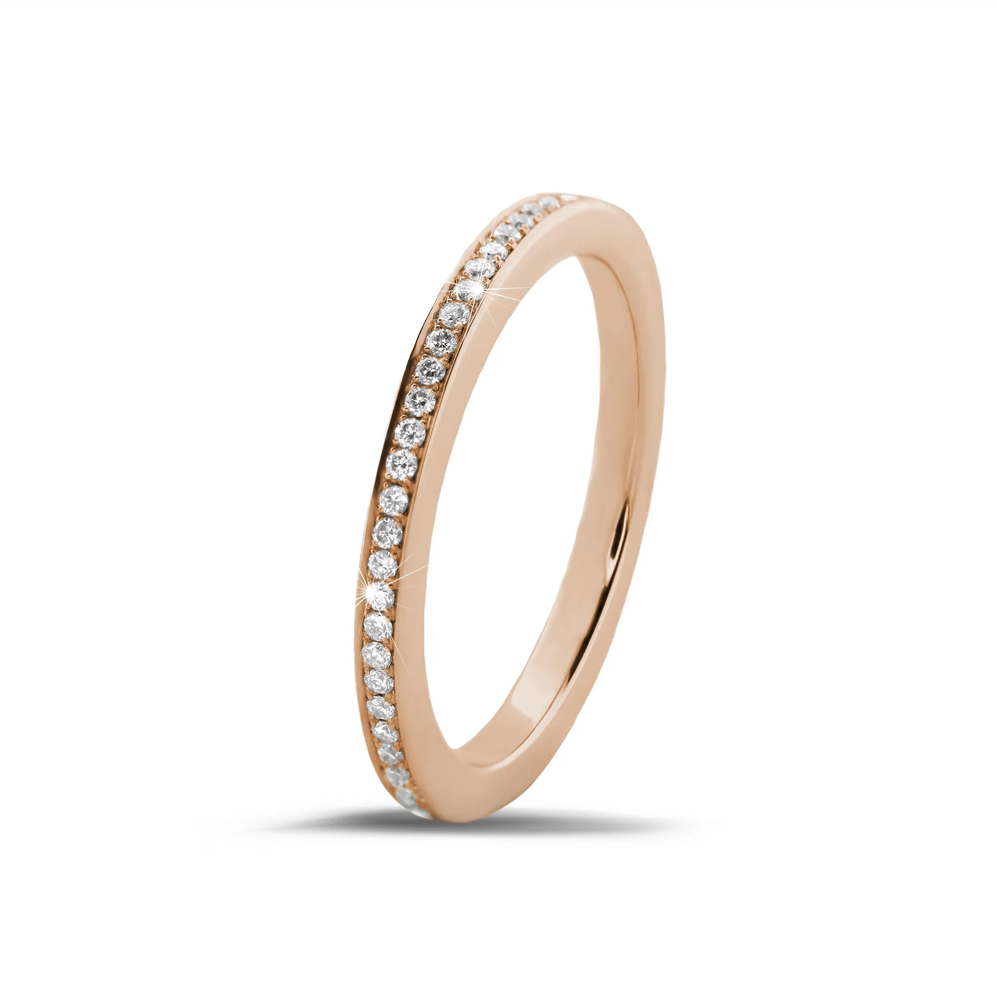0.22 quilates alianza de diamantes en oro rosa (circunferencia completa) 