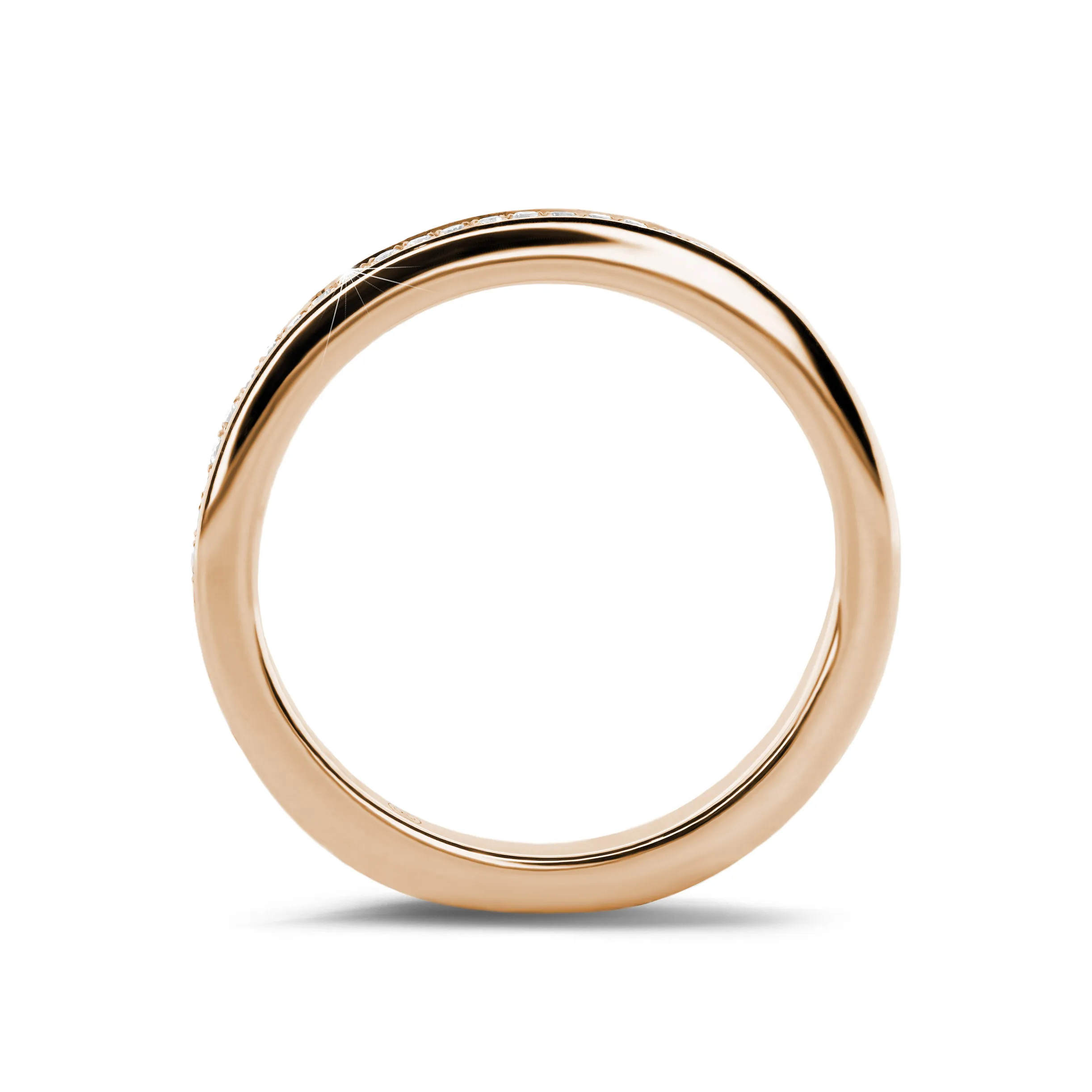 0.22 quilates alianza de diamantes en oro rosa (circunferencia completa) 