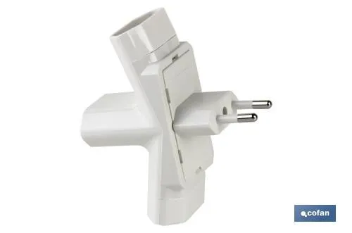 ADAPTADOR MULTIVíA TRIPLE | TIPO ESPIGA | 3 VíAS | 10 A  250 V