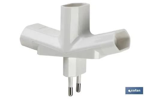 ADAPTADOR MULTIVíA TRIPLE | TIPO ESPIGA | 3 VíAS | 10 A  250 V