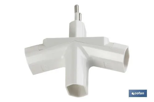 ADAPTADOR MULTIVíA TRIPLE | TIPO ESPIGA | 3 VíAS | 10 A  250 V