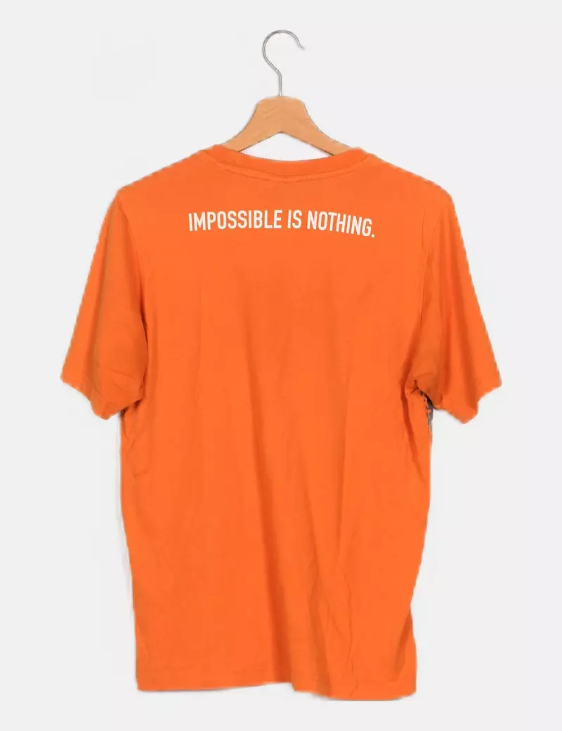 Adidas Camiseta naranja estampada