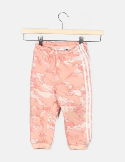 Adidas Pantalón rosa estampado