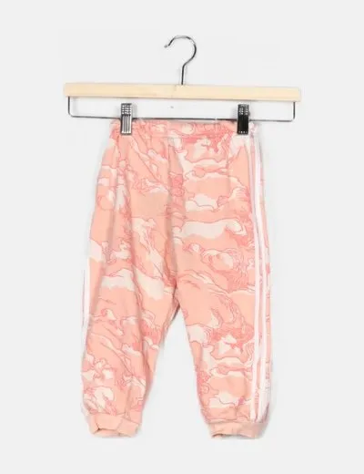 Adidas Pantalón rosa estampado