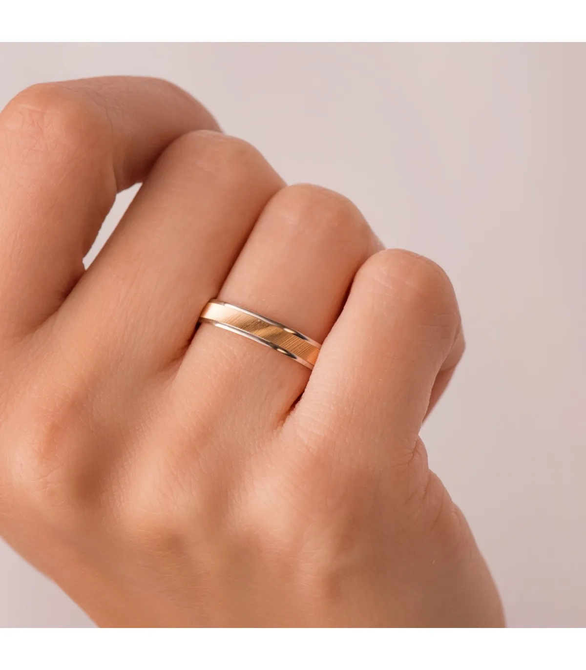 Alianza Palermo 3.5 mm Oro Bicolor 18K