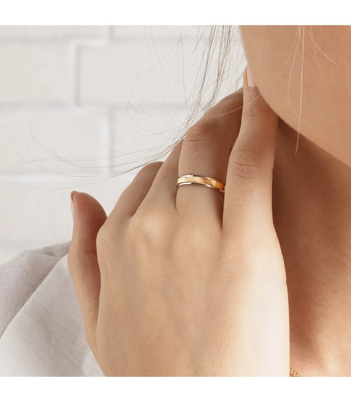 Alianza Palermo 3.5 mm Oro Bicolor 18K