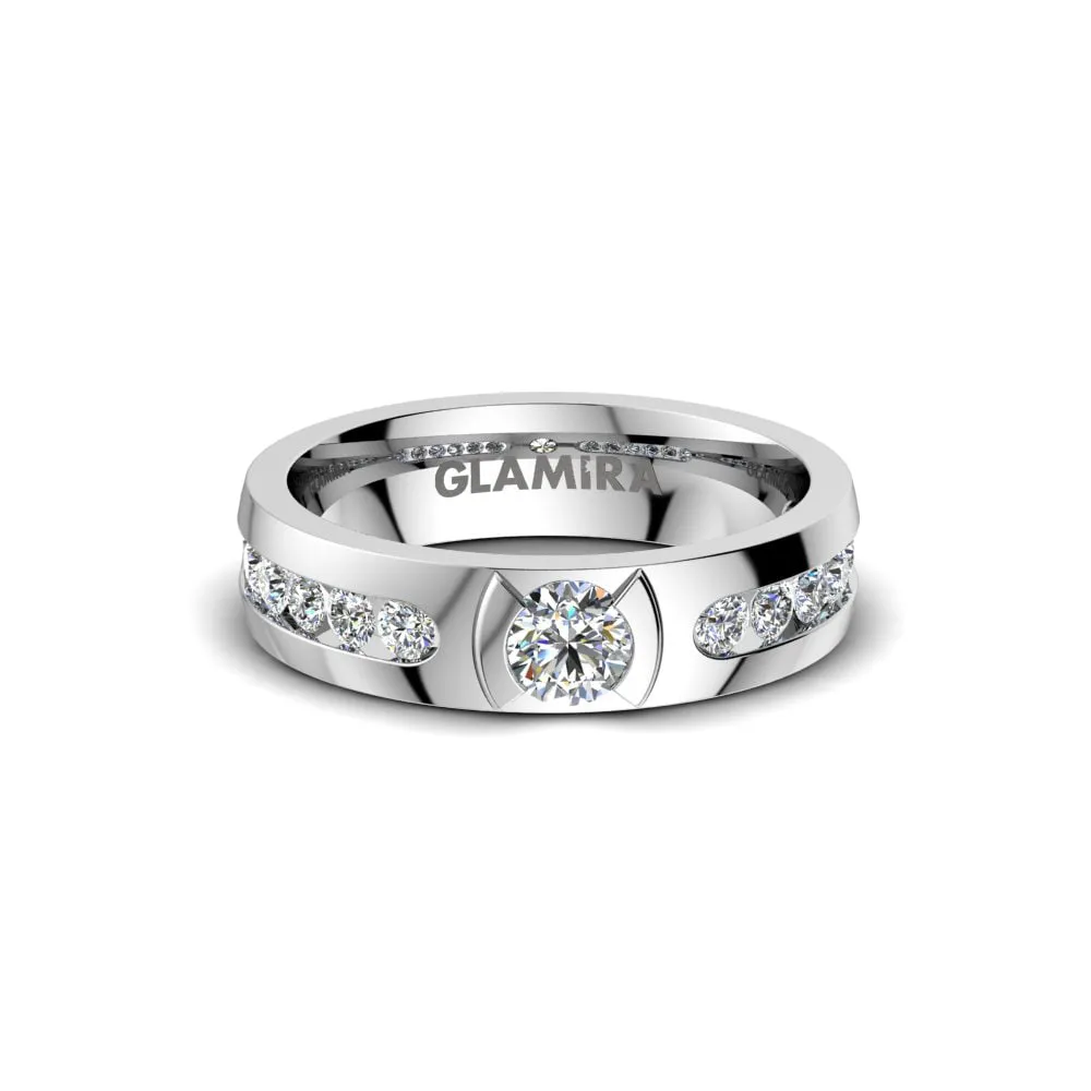 Anillo Boda Mujer White Drop