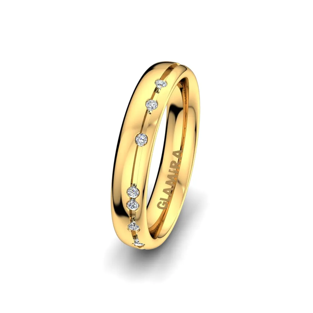 Anillo de boda White Fay 4 mm