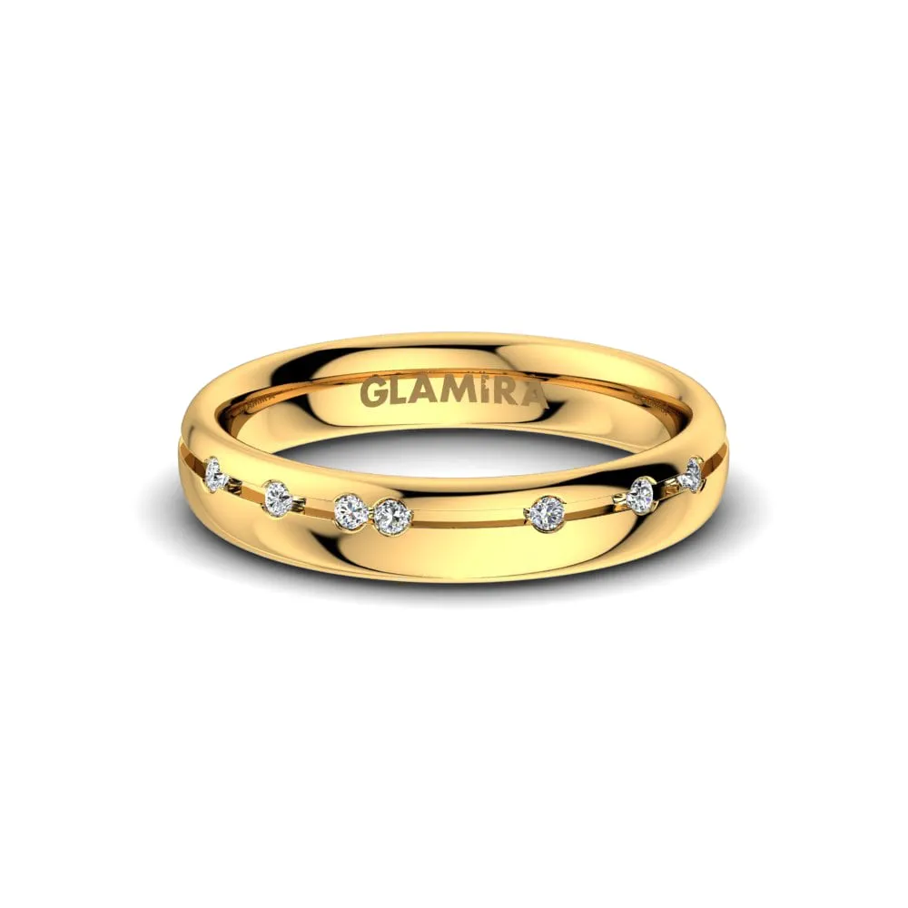 Anillo de boda White Fay 4 mm