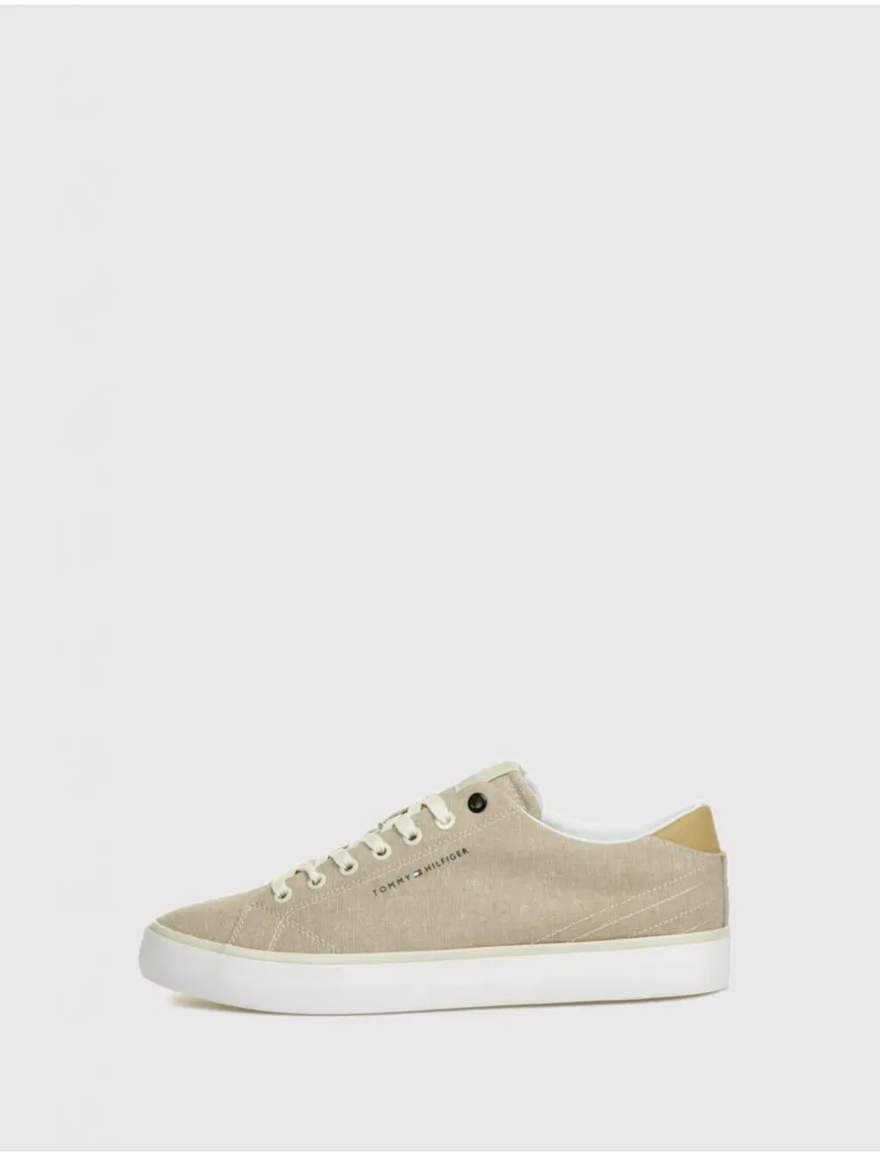 Bamba Tommy Hilfiger Th Hi Vulc Low Chambray Beig