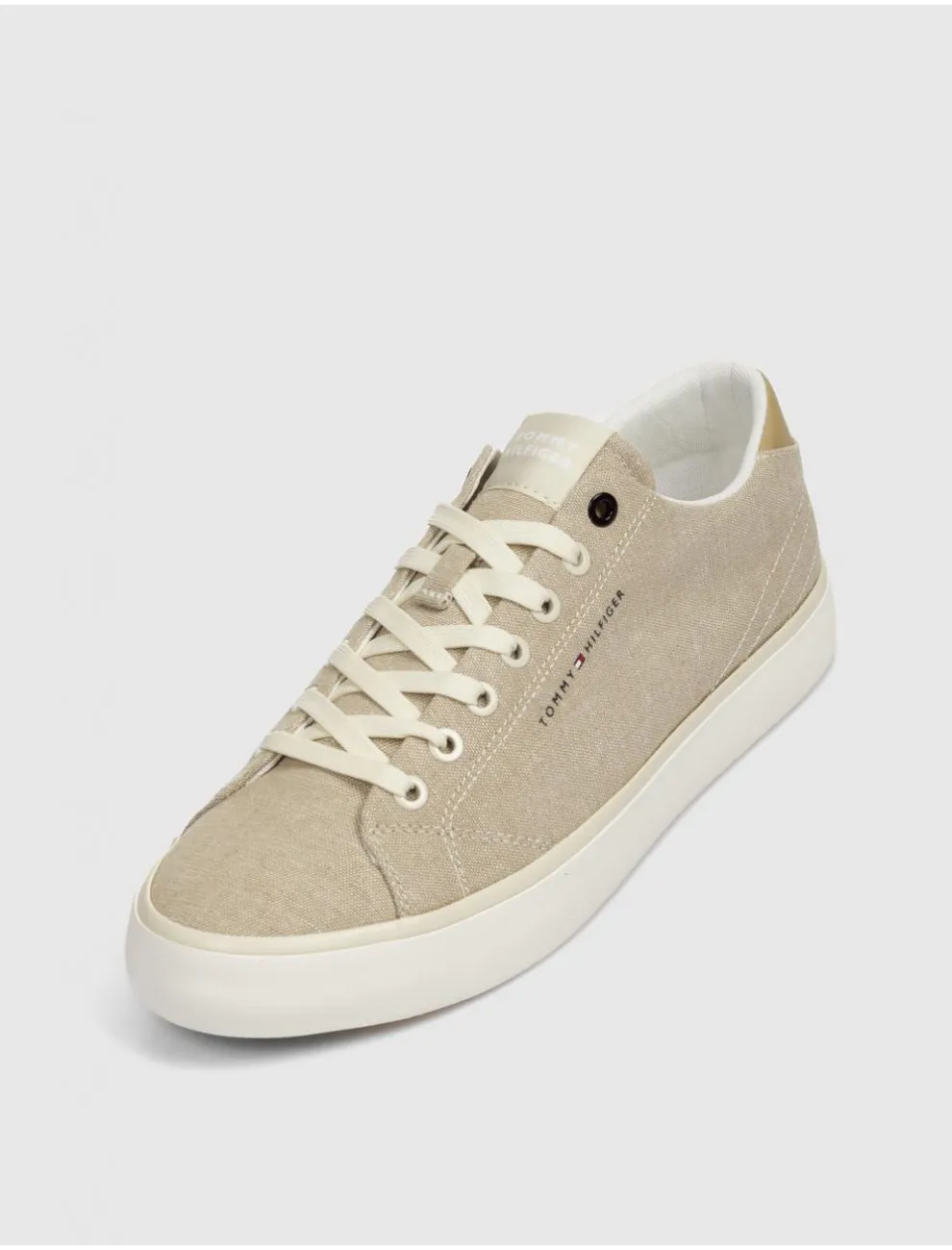 Bamba Tommy Hilfiger Th Hi Vulc Low Chambray Beig
