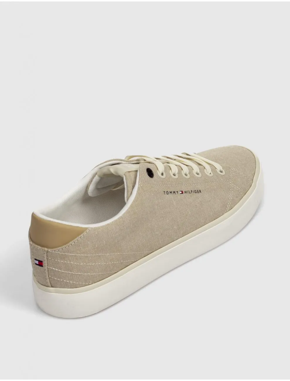 Bamba Tommy Hilfiger Th Hi Vulc Low Chambray Beig