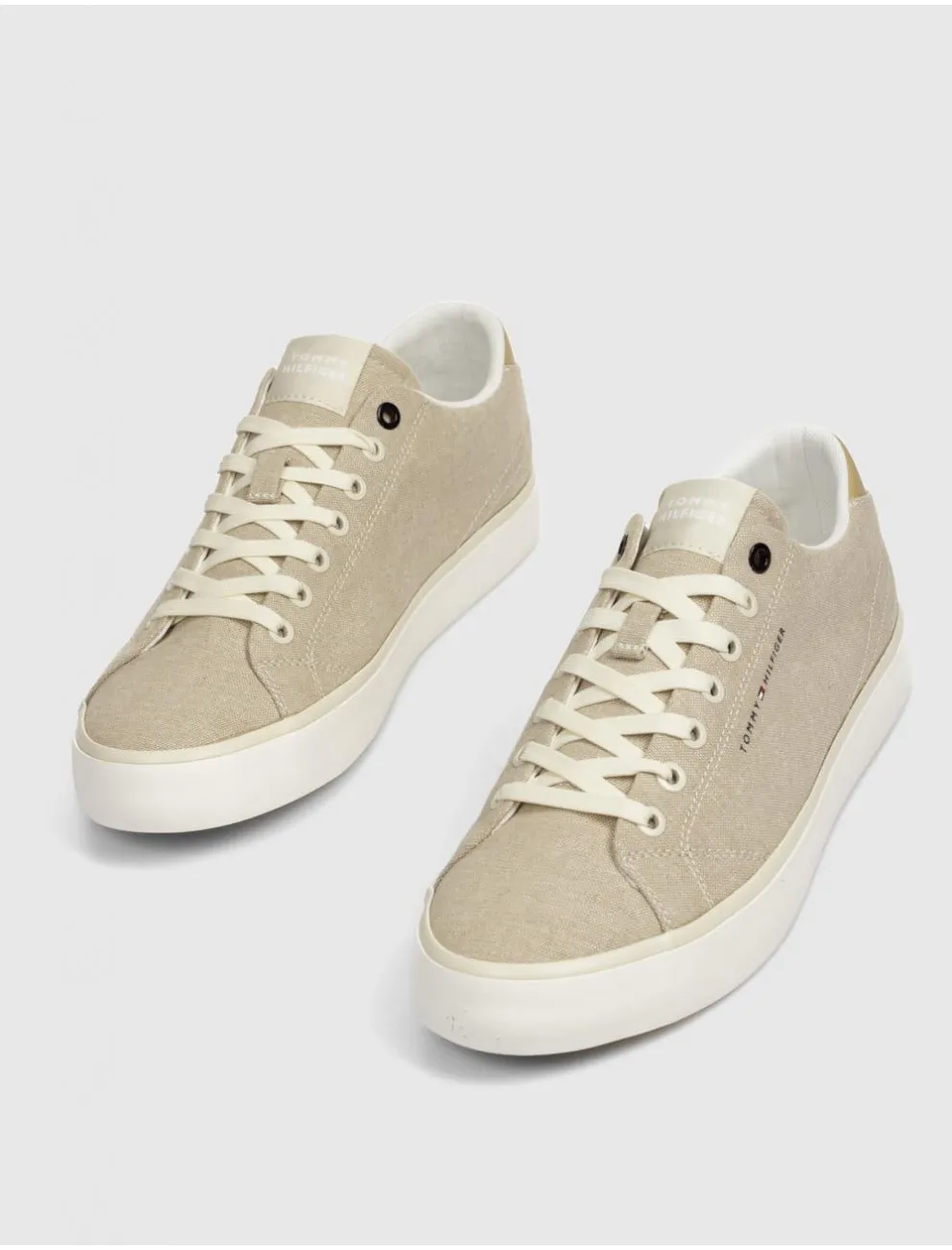 Bamba Tommy Hilfiger Th Hi Vulc Low Chambray Beig