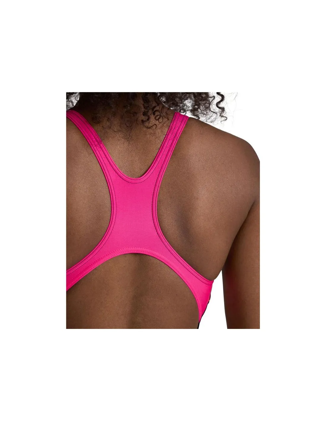 Bañador de Natación Arena Swim Pro Back Graphic Black/Freak Rose Mujer