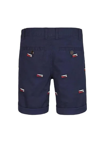 bermudas tommy hilfiger allover azul para niño
