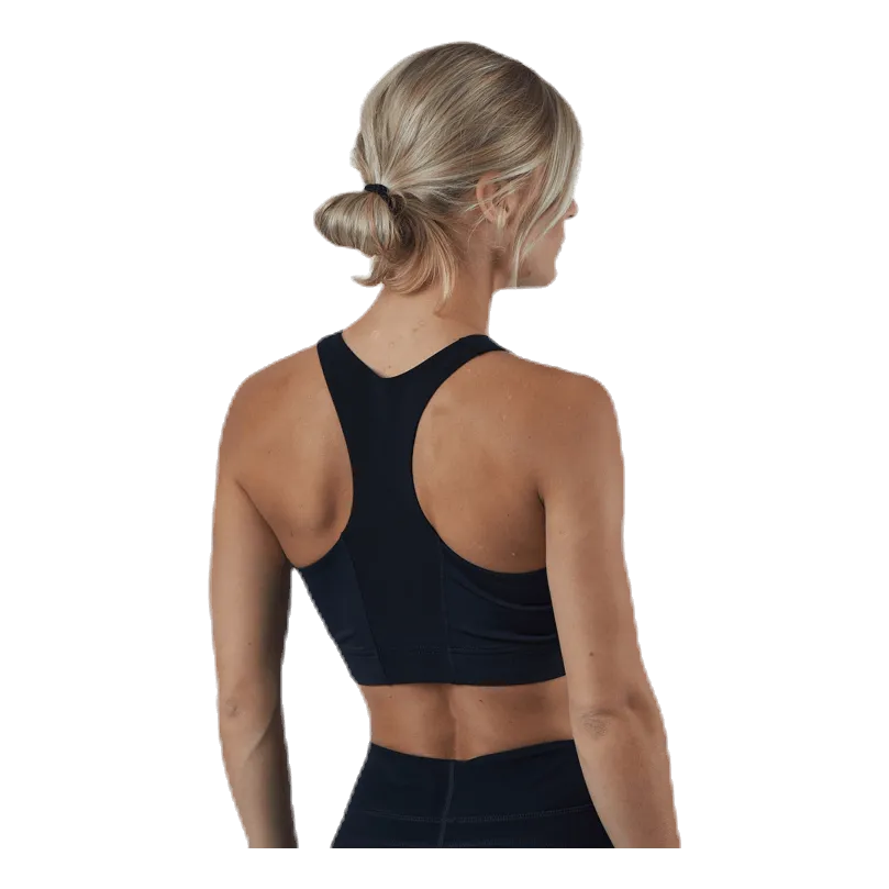 Blacc Zip Sports Bra Black