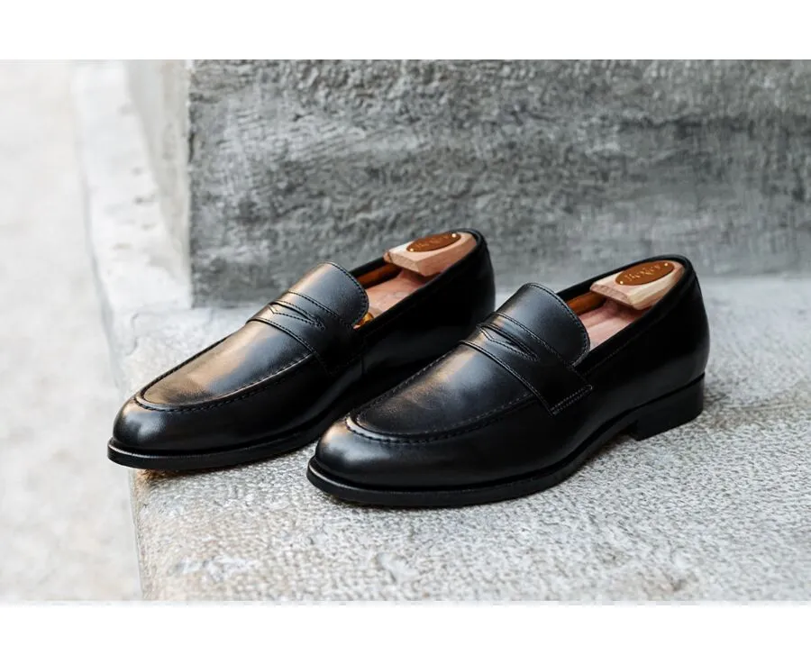 BLACK LEATHER MEN'S LOAFERS  DIXTON