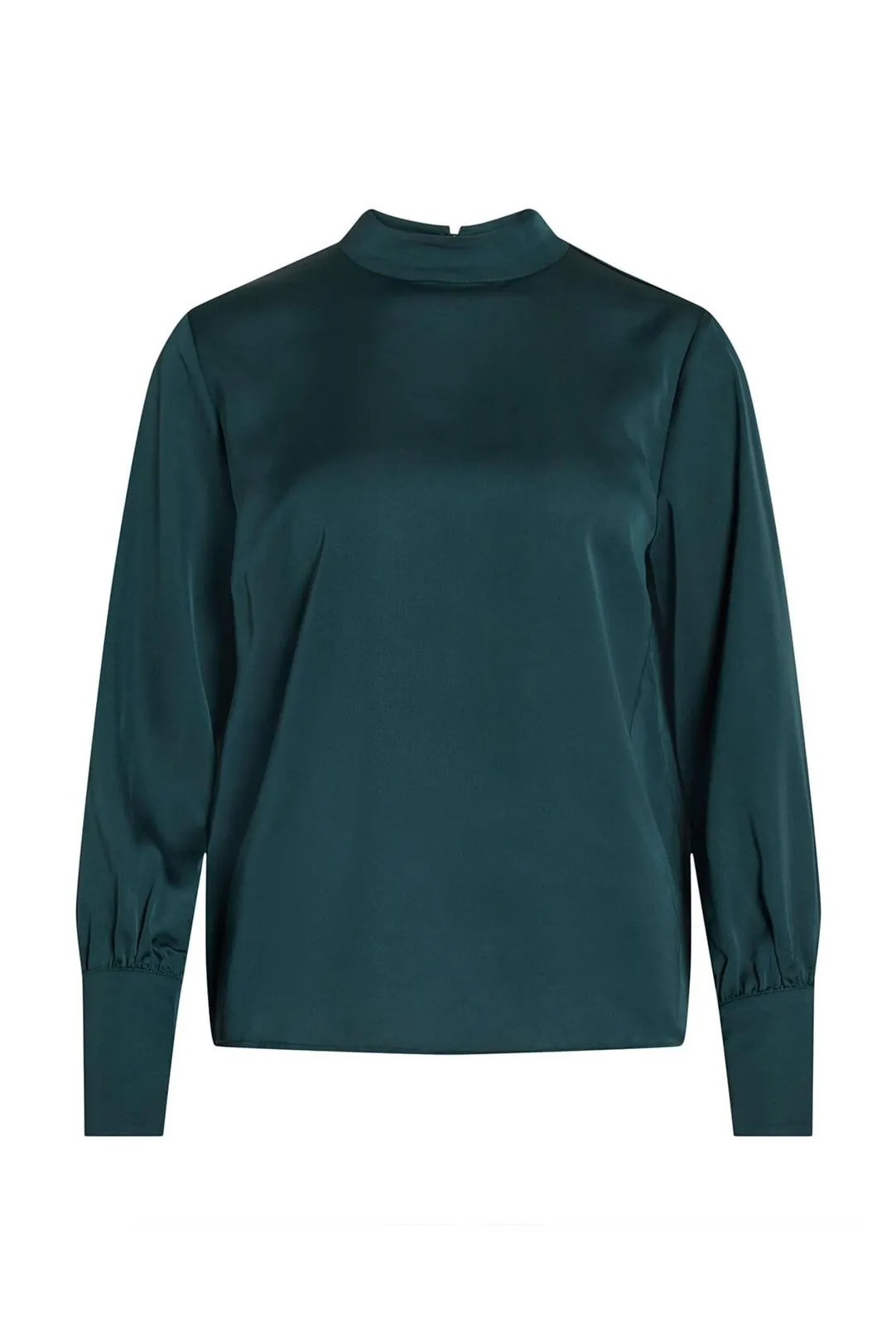 BLUSA CUELLO ALTO VIELLETTE HI VERDE DUCK