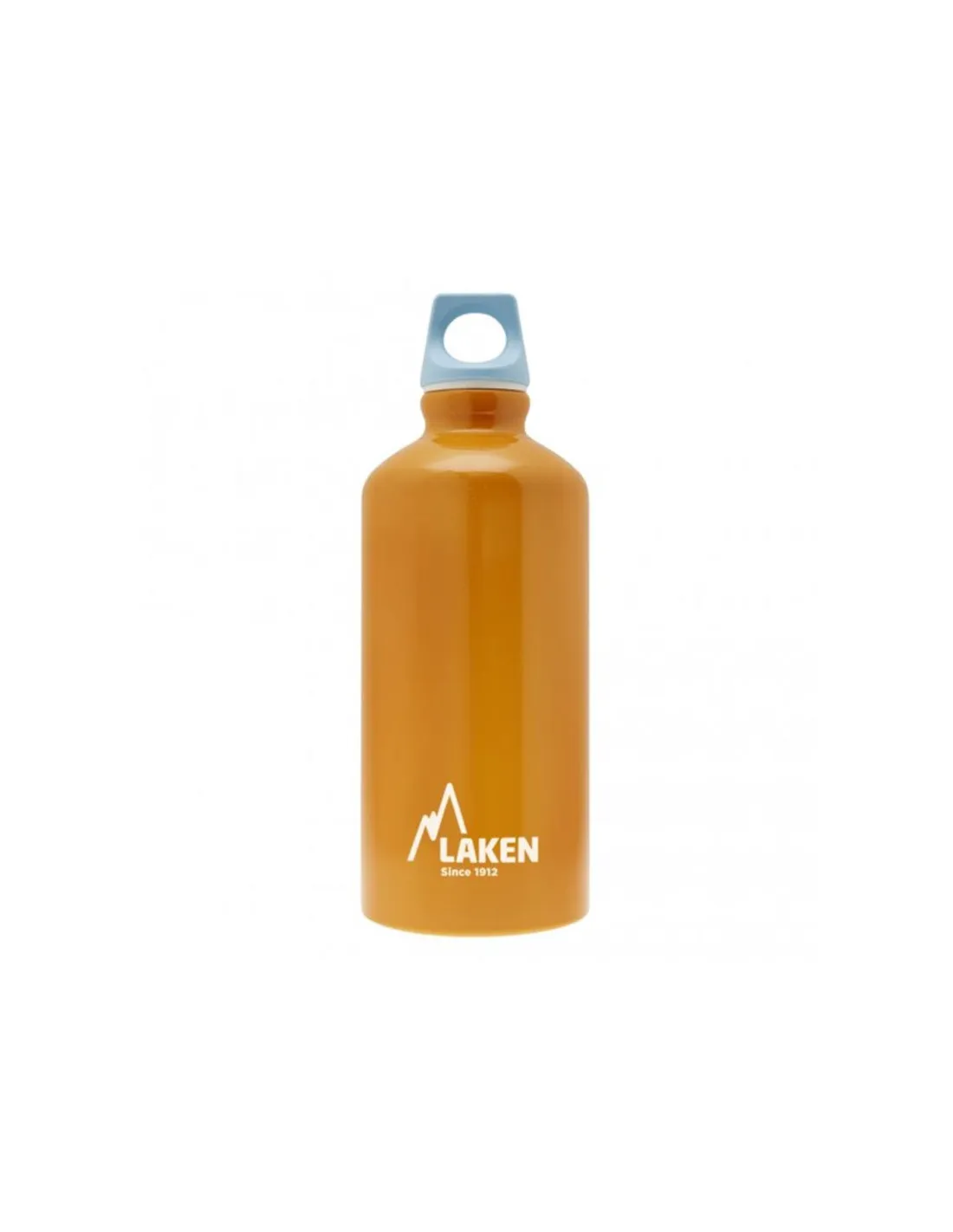 BOTELLA ALUMINIO FUTURA 0,6 L.TAPóN AZUL NARANJA