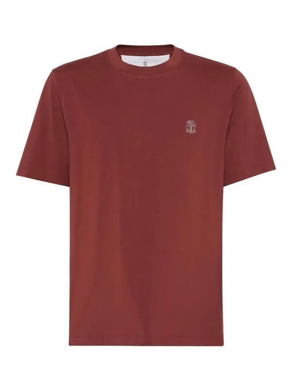 BRUNELLO CUCINELLI CAMISETA  ROJO