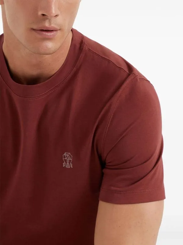 BRUNELLO CUCINELLI CAMISETA  ROJO