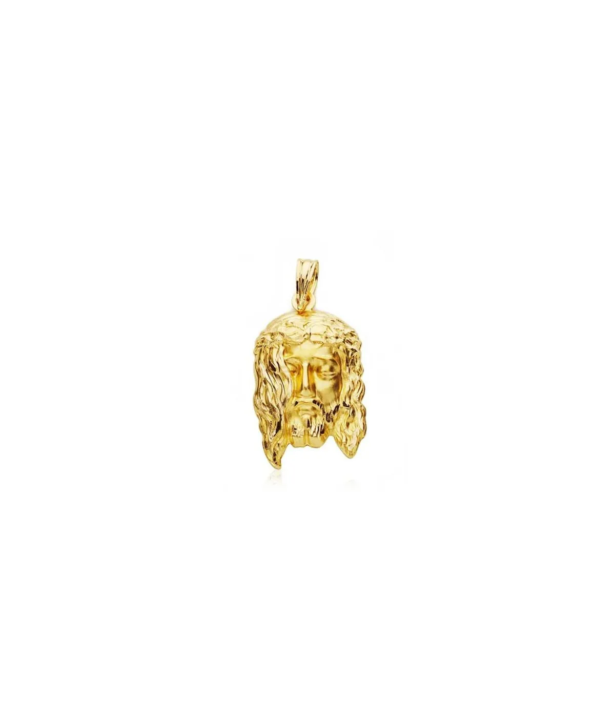 Cabeza Cristo 18 Ktes 20x14mm