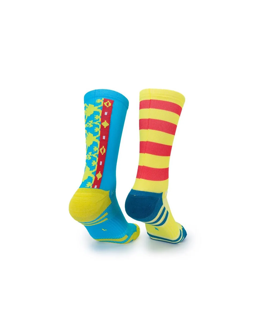 Calcetines de Running Kamuabu Señera Valenciana 3.0  Azul Rojo Amarillo