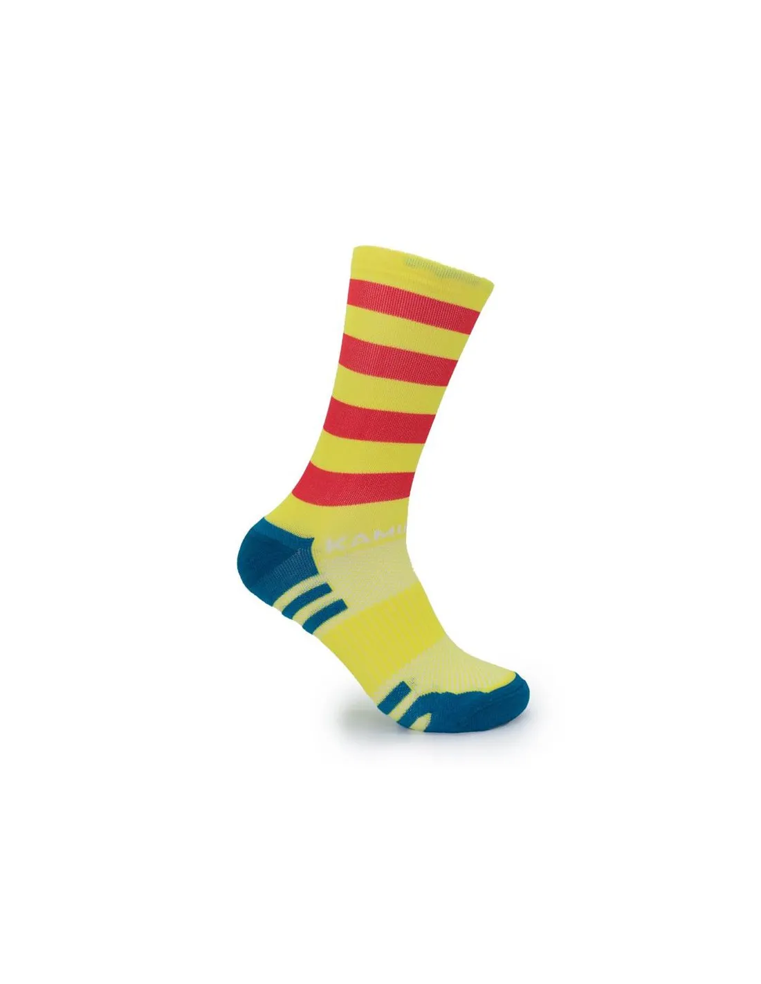 Calcetines de Running Kamuabu Señera Valenciana 3.0  Azul Rojo Amarillo