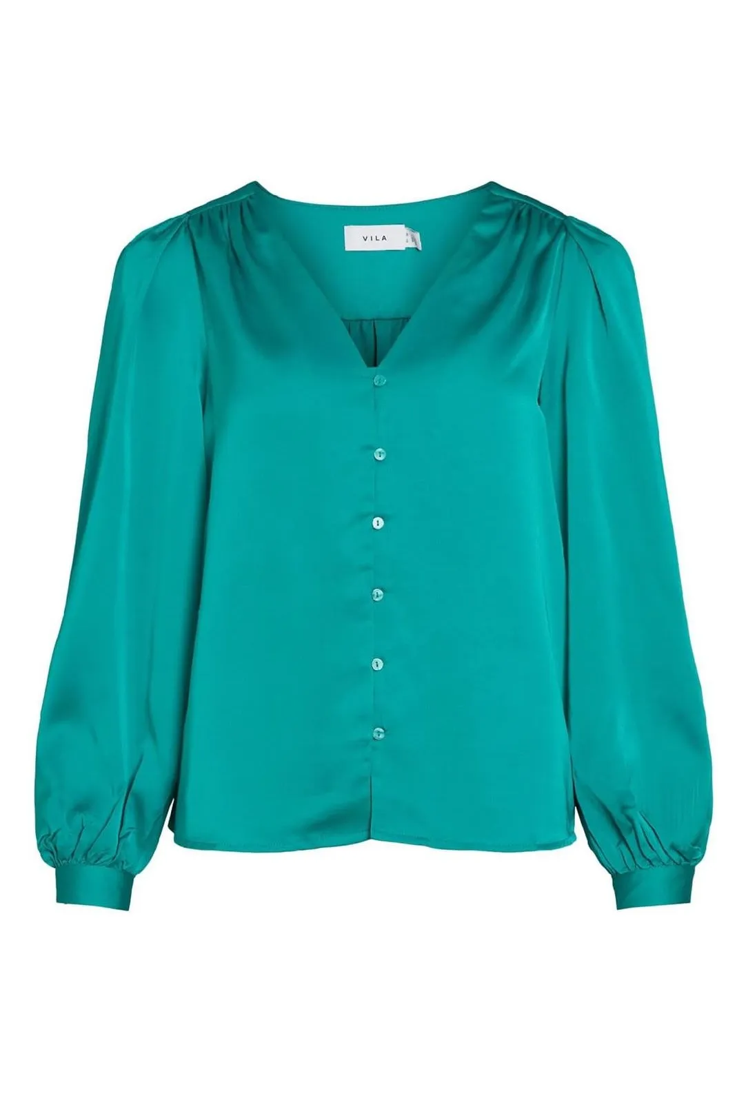 Camisa satén Viellette verde alhambra