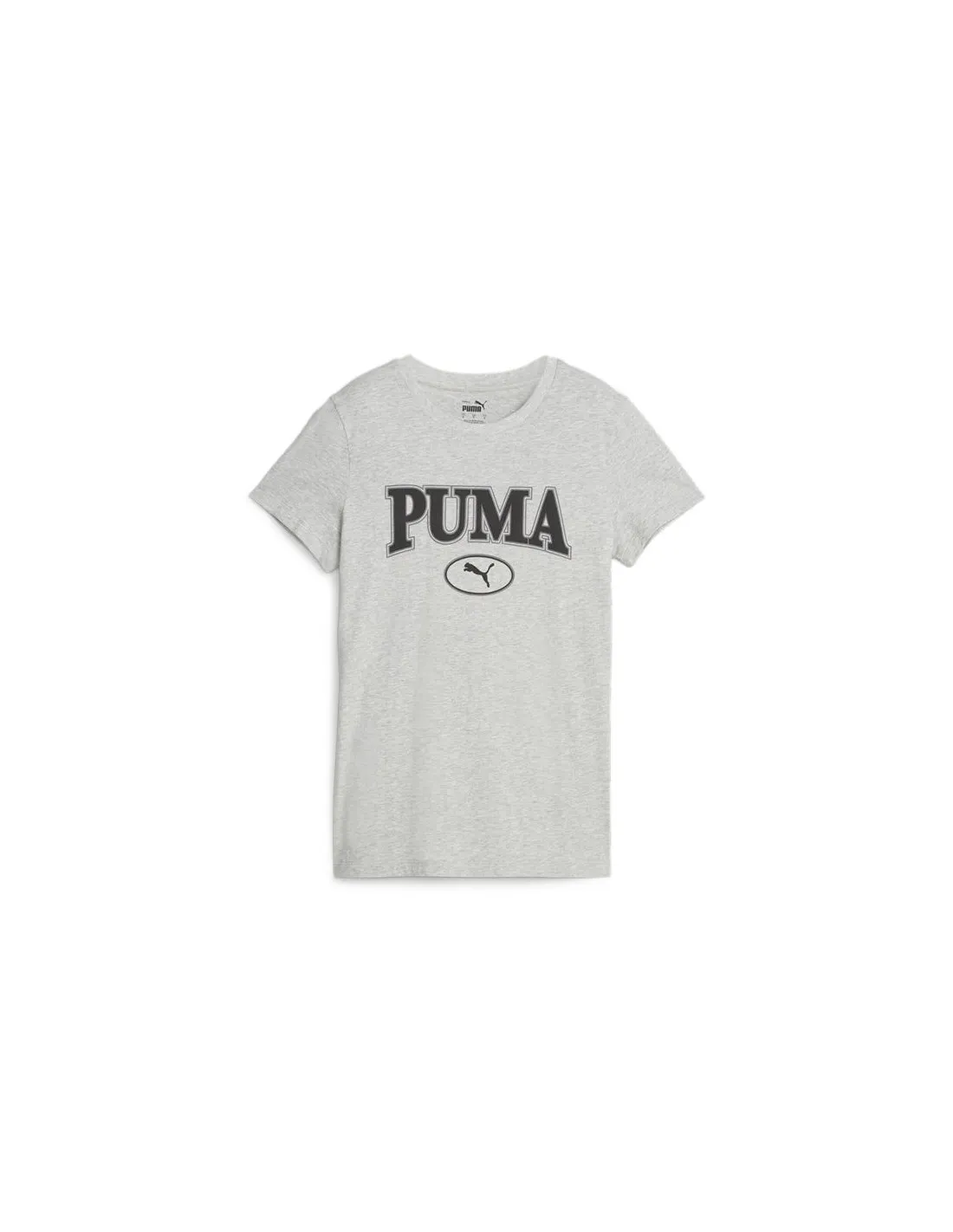 Camiseta Casual Puma Squad Graphicc Tlight Gray Hea Mujer
