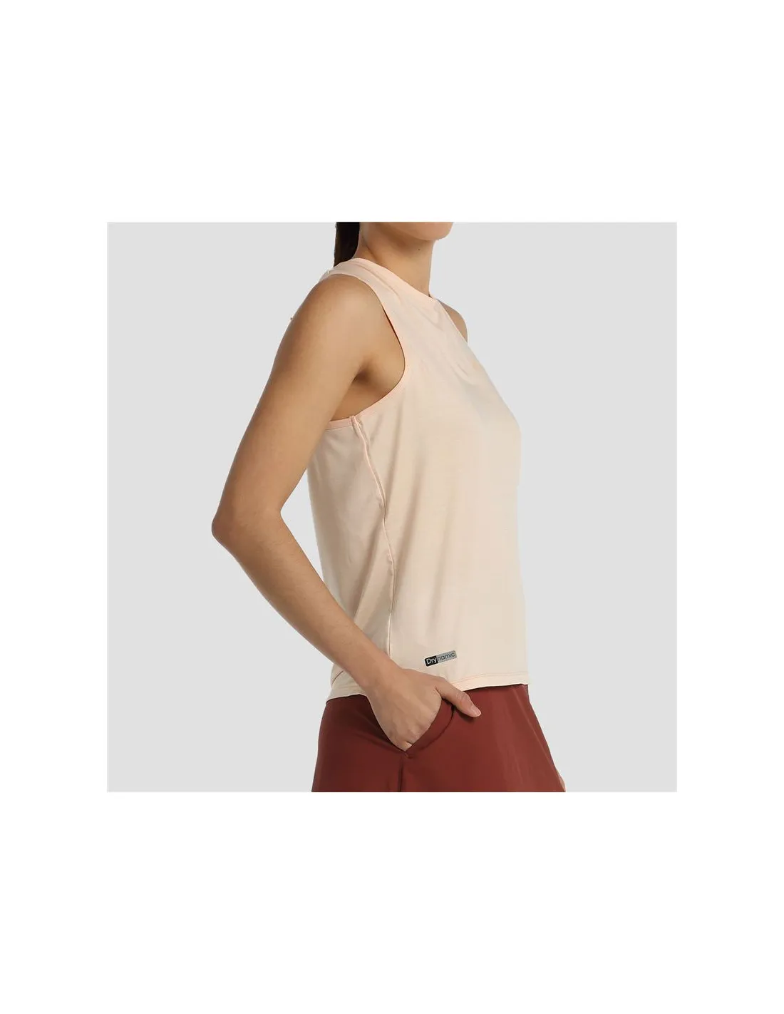 Camiseta de Montaña +8000 Almen Naranja Pastel Bicolor Mujer