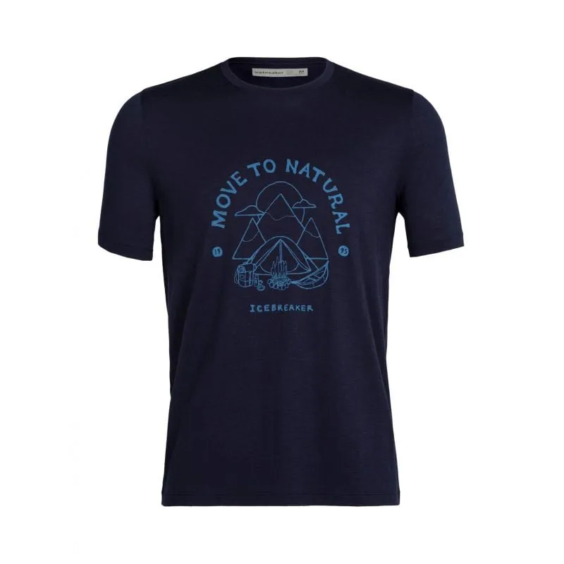 Camiseta Icebreaker Tech Lite Ii Ss Tee Canopy Camper (MIDNIGHT NAVY) hombre