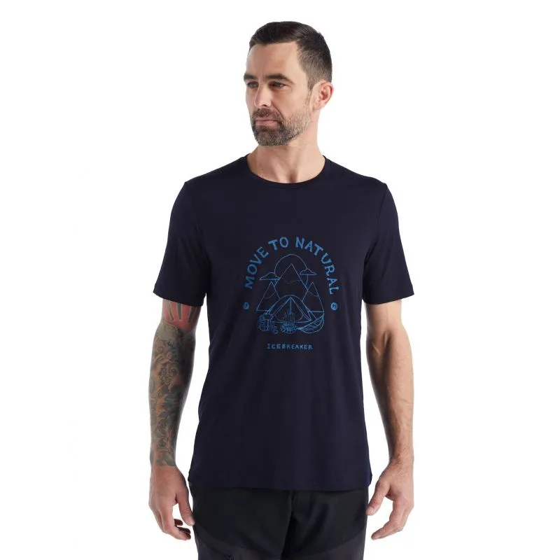 Camiseta Icebreaker Tech Lite Ii Ss Tee Canopy Camper (MIDNIGHT NAVY) hombre
