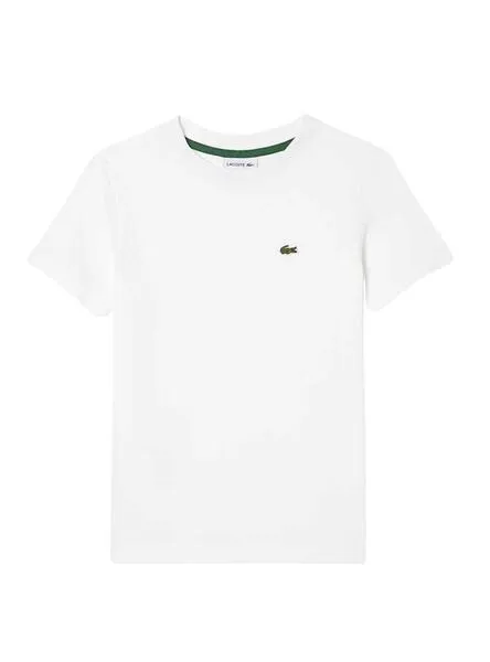 Camiseta Lacoste De Punto Blanco Para Niña Niño