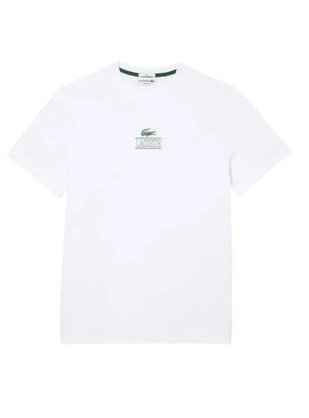 Camiseta Lacoste Efecto 3D Blanco Hombre