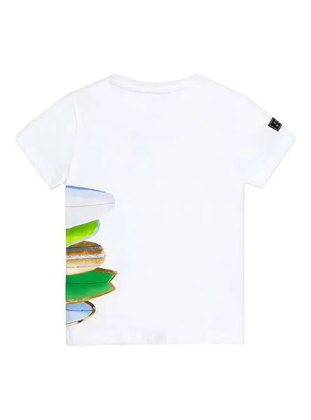 camiseta mayoral surf blanco para niño