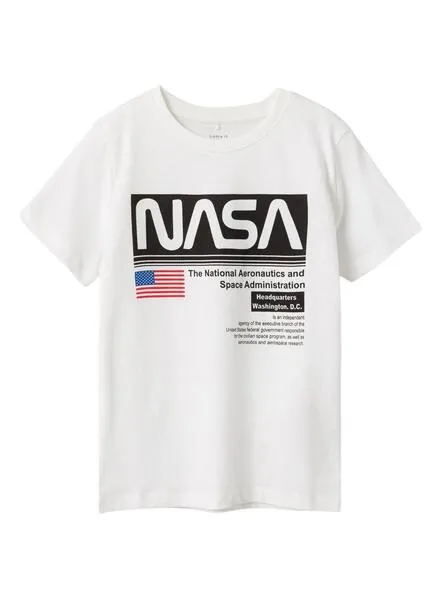 Camiseta Name It Jacues Nasa Blanco para Niño