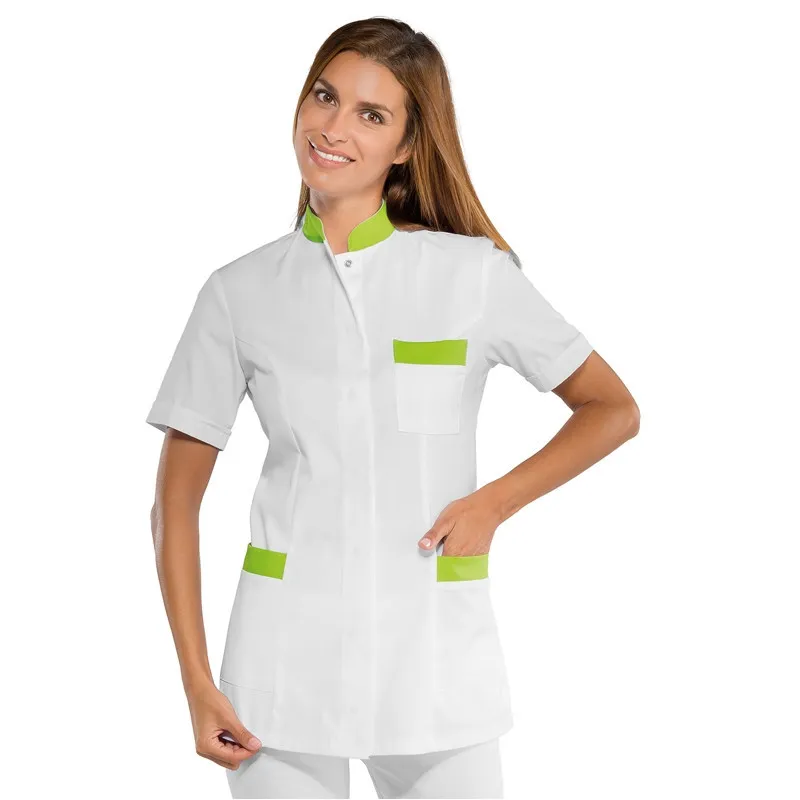 CASACA COSTA RICA DE MANGA CORTA BLANCA CON DETALLE VERDE MELA  TALLA XXL