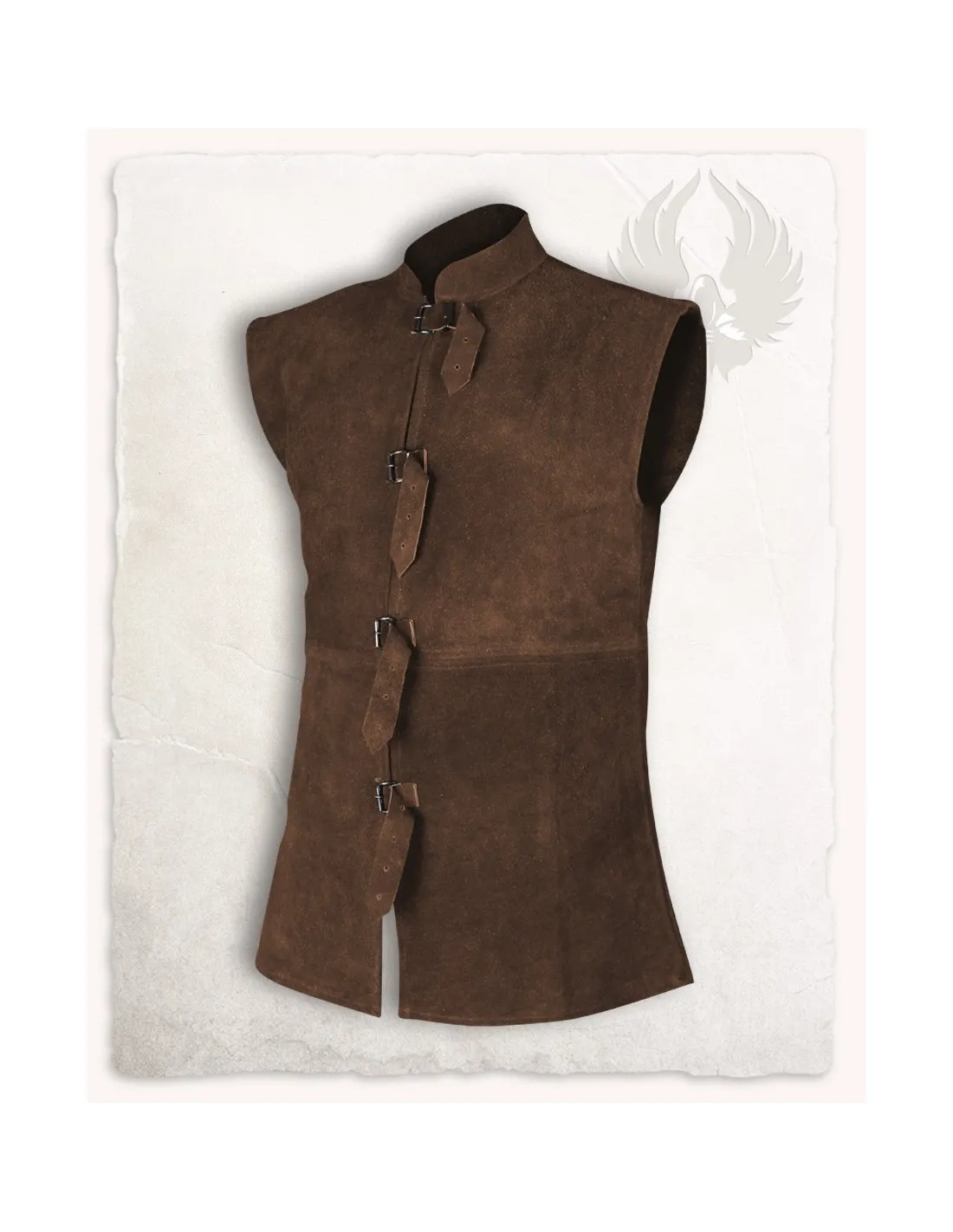 Chaleco de gamuza marrón modelo Orthello