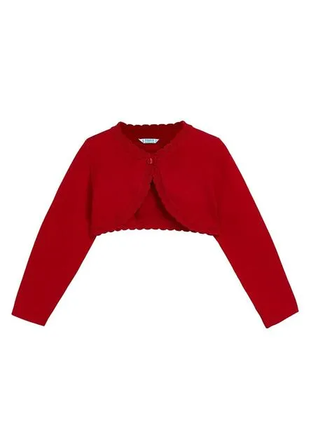chaqueta mayoral corta rojo para niña