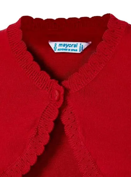 chaqueta mayoral corta rojo para niña