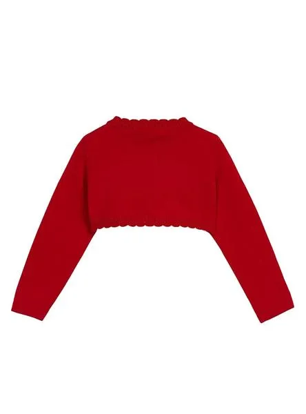 chaqueta mayoral corta rojo para niña