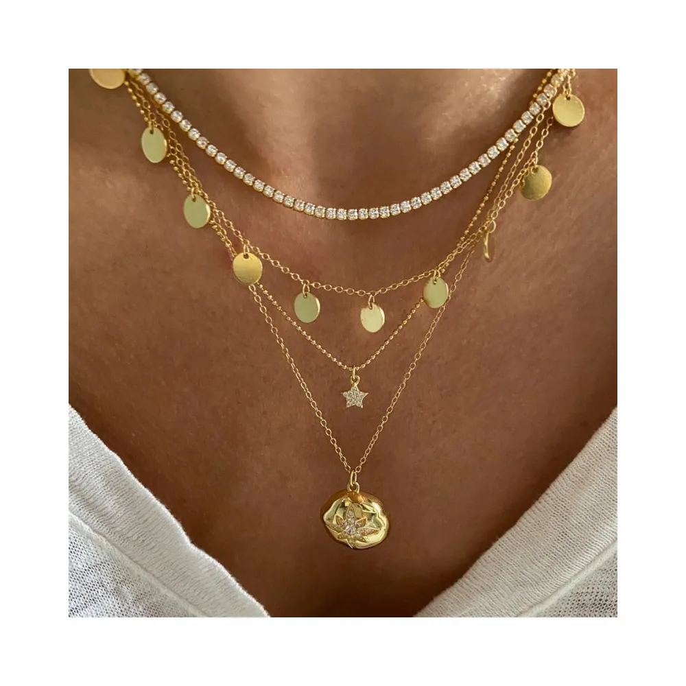 Collar 10 Chapitas Oro
