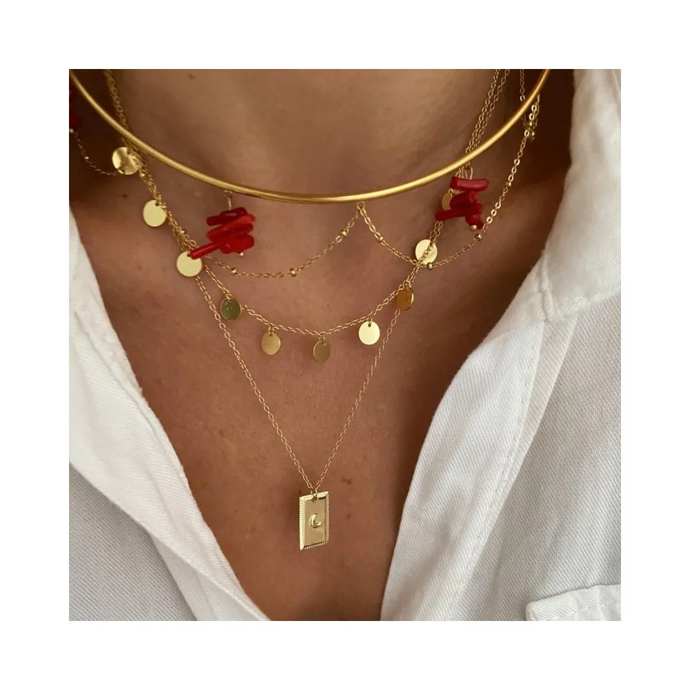 Collar 10 Chapitas Oro