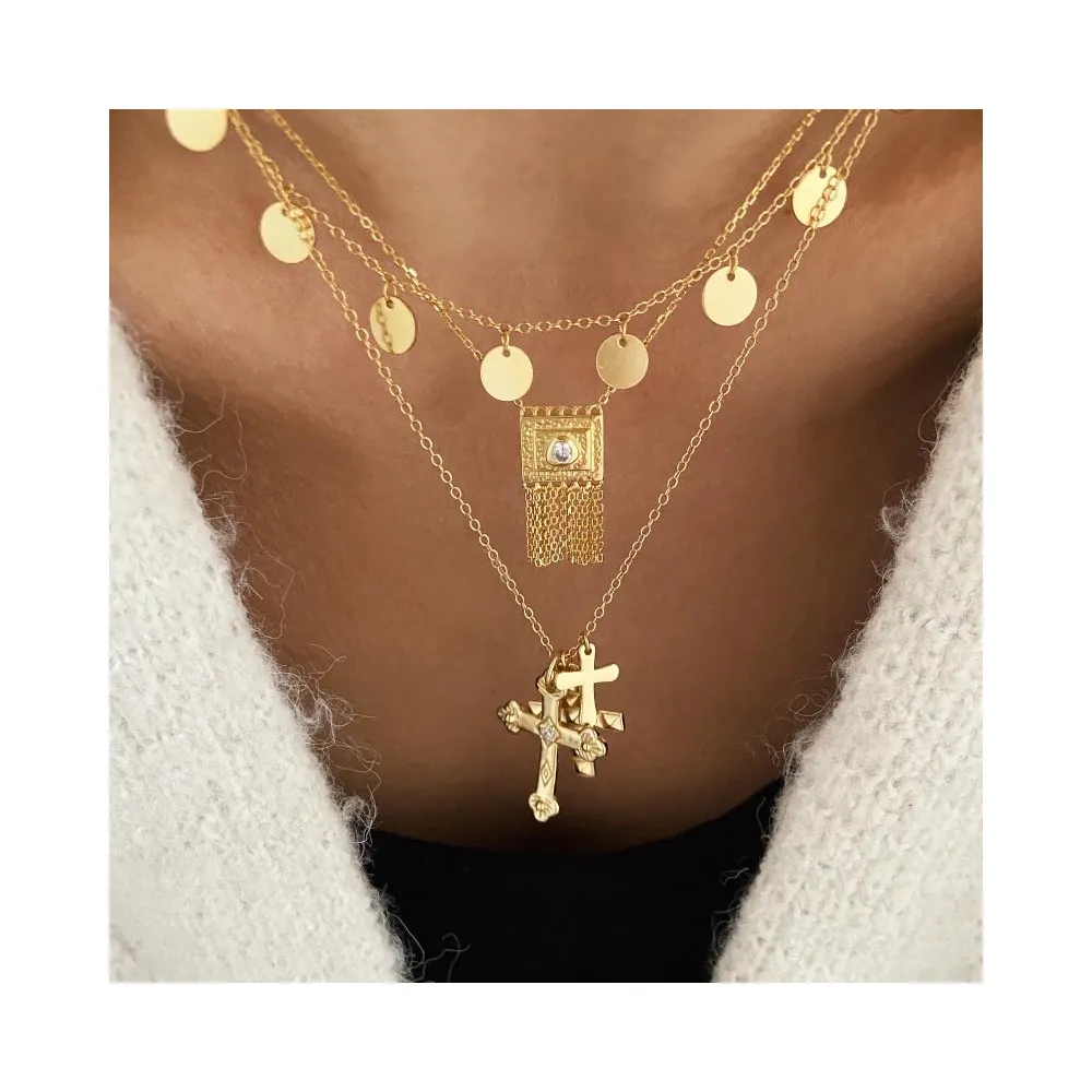 Collar 10 Chapitas Oro