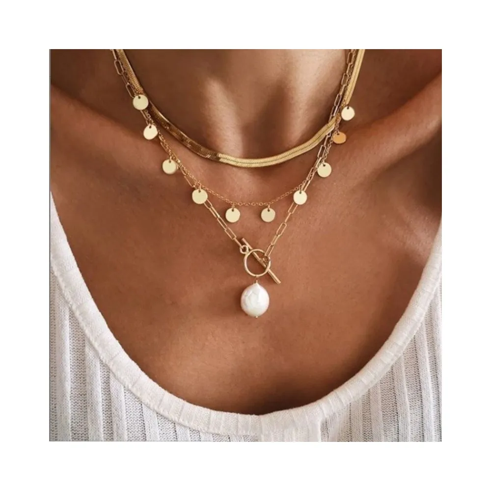Collar 10 Chapitas Oro