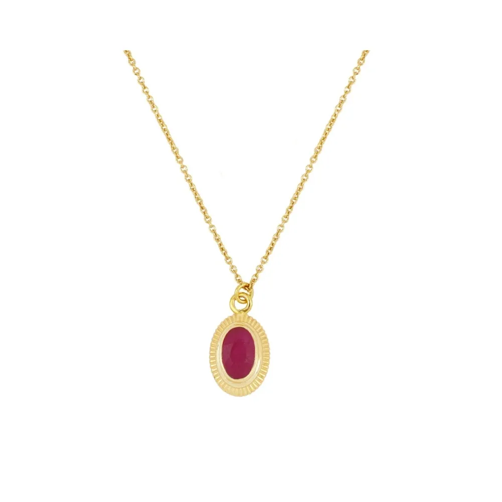 Collar Volga Fucsia Oro