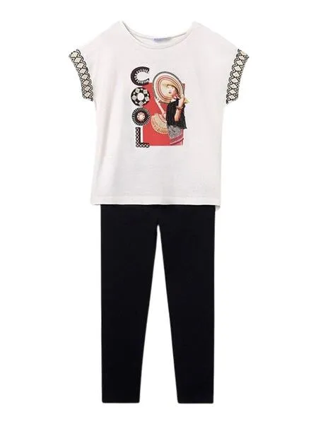 Conjunto Mayoral 2 Piezas Leggings Negro Para Niña