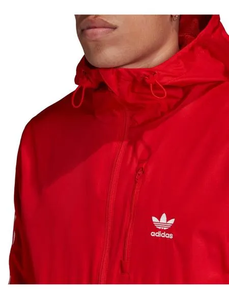 cortavientos adidas rojo hombre