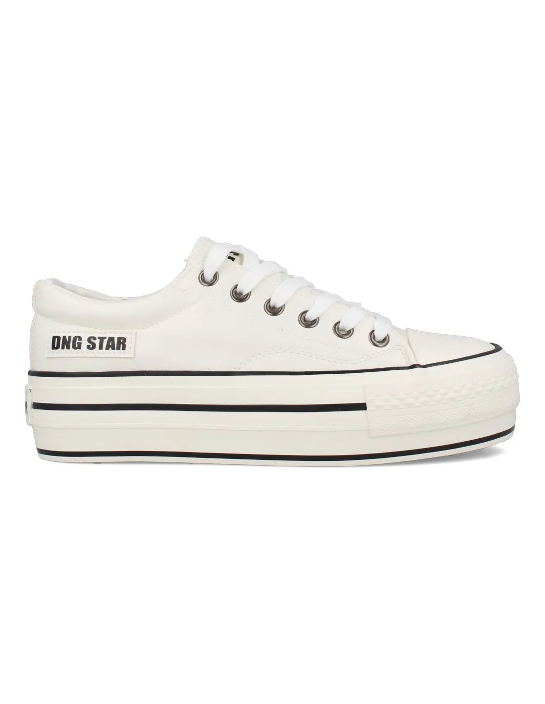 D'ANGELA  DEPORTIVA CASUAL PLATAFORMA NAPA BLANCO